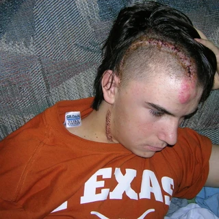 Alex in his Texas shirt