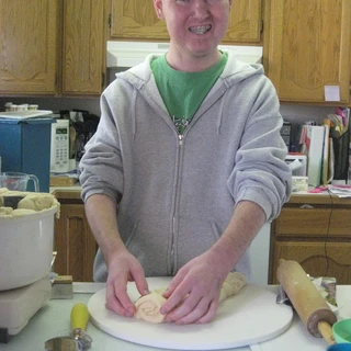 Alex baking bread